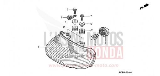 FEU ARRIERE XL650V2 de 2002